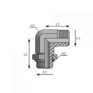 90° adjustable Adapter male ORFS – male BSPP with O-ring. (LMO..MOG)